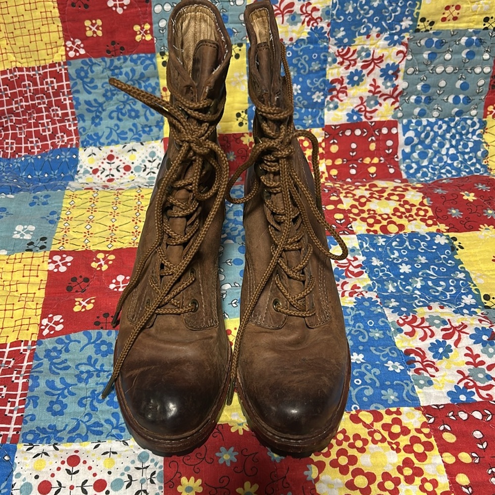 Frye Lucy lace up boots women's size 8.5 - Picture 5 of 11